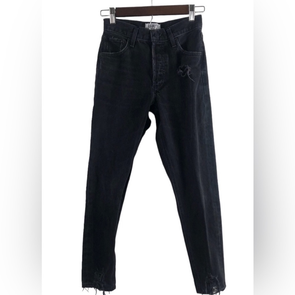 AGOLDE Jamie High Rise Classic Jean In Washed Black Size Women’s 24